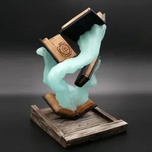 Personnalisé en gros peint à la main jeu de société rétro de haute qualité personnalisé résine ancien sort magique grand livre en forme de tour de dés - Product Image 1