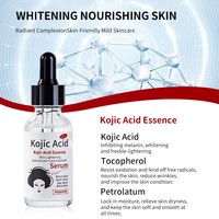 Lotion corporelle à l'essence d'acides de fruits hydratante et éclaircissante, essence liquide de curcuma et d'acide kojique 30ml, type de peau universel
