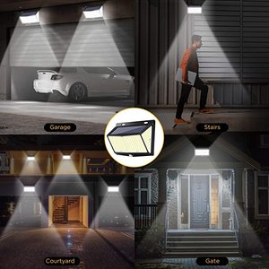 Zonne-Energie Led Licht Buiten Zonne-Energie 3 Modi Muur Solar Lihgt Met Bewegingssensor Licht Waterdicht Zonlicht Straatlantaarn Voor Tuin - Product Image 5
