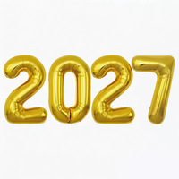 Ballon numérique en aluminium pour le réveillon du Nouvel An 2027, décoration du Nouvel An, accessoires photo de Noël, arrangement Année du Mouton