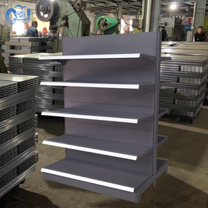 Changshu Supermarket Shelves Perforated Metal Double-Sided Freestanding Middleweight Vertical For Supermarkets And Commercial - Product Image 1