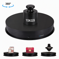 PULUZ Plateau tournant électrique 360° de 30 cm, en ABS, recharge USB, pour vidéo, présentoir, photographie, bijoux, montres