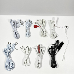 Productos calientes <span class=keywords><strong>EMS</strong></span> línea de electrodo terapéutico línea de conexión de fisioterapia línea de clip de oreja con aguja/botón <span class=keywords><strong>TENS</strong></span> Accesorios - Product Image 4