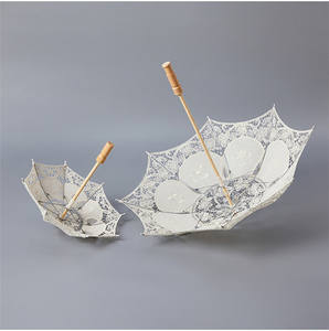 <span class=keywords><strong>Parasol</strong></span> de Mariage Brodé Creux en Dentelle Blanc <span class=keywords><strong>Beige</strong></span> pour Enfants, Décoration de Mariée, Accessoire Photo - Product Image 6