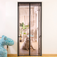 Rideau de porte anti-moustiques Filet de cryptage pour animaux de compagnie Bloc magnétique épaissi Porte moustiquaire magnétique fermée