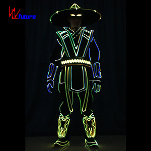 Costume de <span class=keywords><strong>danse</strong></span> LED programmable WL-0233, fibre optique, vêtements pour hommes, costumes d'opéra, costumes de chevalier, costumes de samouraï, costumes traditionnels chinois - Product Image 5