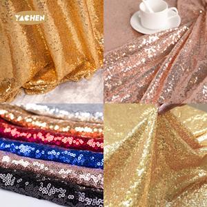 Yachen 40/48/60Inch Vòng Vàng Sequin Vải Khăn Trải Bàn Trang Trí Đám Cưới Bảng Vải Bìa Cho Đảng Bàn Tiệc - Product Image 5