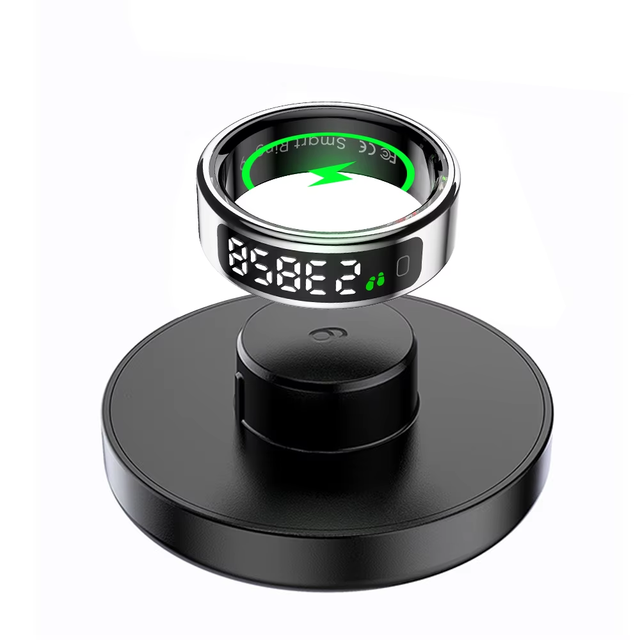 Hyperliving Smart Ring LED Screen NFC Wireless Charging Fitness Sleep Tracker for Women Men Heart Rate Blood Oxygen Monitor OEM