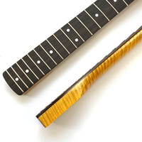 21 Fret ST Guitar Neck Vintage Tint Tiger Flame Maple Electric Guitar Neck With Rosewood Fingerboard
