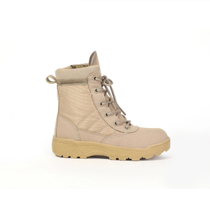 Botas de lona DF22 TSB09 cómodas para niños, duraderas, para exteriores, para todas las estaciones, color beige, zapatos de entrenamiento, tallas 28-36, en stock. - Product Image 1