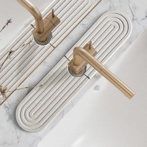 Tapis de séchage instantané en pierre de diatomite, absorbant l'eau, protection d'évier en pierre de diatomite pour évier de <span class=keywords><strong>cuisine</strong></span>, protection contre les éclaboussures - Product Image 1