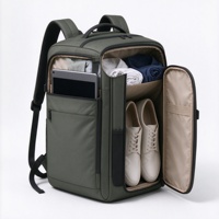 Sac à dos de voyage avec compartiment vertical séparé pour chaussures, pochette pour tablette et poches latérales en filet pour la salle de sport, le travail et les voyages de week-end