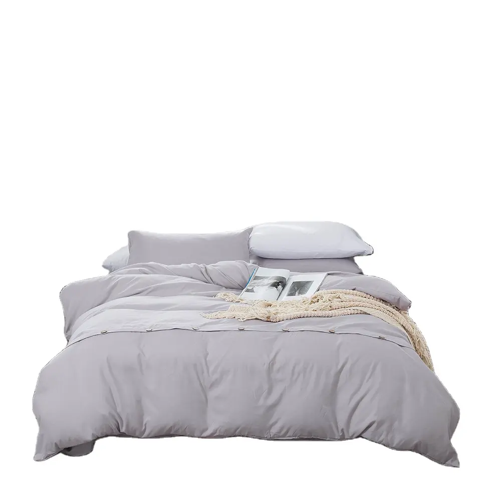 Light bule color reactive printed floral bedding polyester bed sheet sets uganda duvet cover