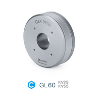 Motor de cardán GL60 KV25 CubeMars Rushless: Motor FOC de 24V con eje hueco de 20mm, impermeable IP45 para LiDAR y cardán de cámara profesional