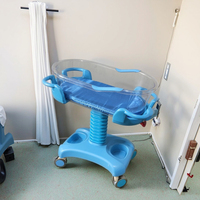 Lit bébé avec roulettes, roulettes verrouillables, berceau pour bébé pour un déplacement facile, berceau pour nouveau-né, peinture non toxique pour la sécurité des bébés