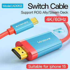 Cable <span class=keywords><strong>Convertidor</strong></span> Mindpure Tipo-C a [Insert Type Here], 4K 60Hz, Conectores Chapados en Oro, Revestimiento de PVC, para Conectar Teléfono a TV/Monitor - Product Image 5