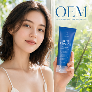 โฟมล้างหน้า OEM บลูเปปไทด์ สูตรอ่อนโยน ช่วยเติมความชุ่มชื้น  รับผลิตโลโก้และบรรจุภัณฑ์ตามสั่ง โรงงานผลิตผลิตภัณฑ์ดูแลผิว - Product Image 1