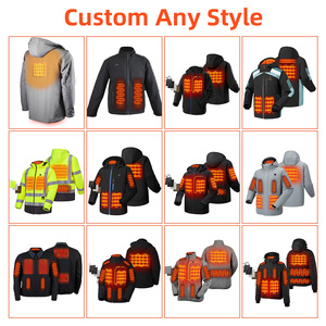 Nuevo producto, chaqueta calefactora de protección contra sobrecalentamiento para hombres, chaqueta calefactable acogedora, chaquetas Dennetsu Jaketto para esquí de Picnic con cremallera - Product Image 3