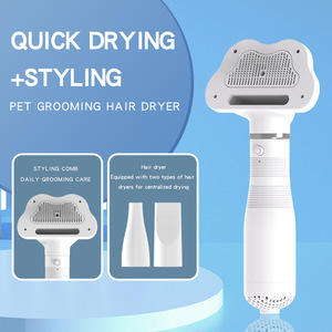 Secador de Pelo Portátil Recargable Tres en Uno de ABS al por Mayor para Mascotas, Peine Sencillo para Secado y Aseo de Gatos y Perros - Product Image 1