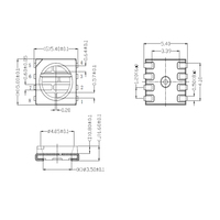 Patch LED SMD 5050 Quatre-en-un Infrarouge pour Thérapie de Beauté, Masque Lumineux à Tête Sphérique 5050, Diode LED SMD R IR 5050