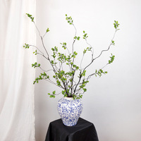 Petite branche de feuille d'automne artificielle en soie, branche d'arbre, décoration de verdure simulée de style chinois pour la maison et l'hôtel