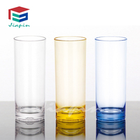 Gobelet droit en plastique incassable 360 ml, 12 oz, verre à whisky en PC, verre à boire, verre à whisky Hiball pour bar, restaurant