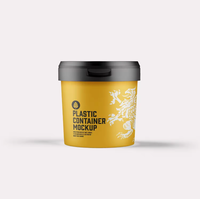 Ember cat plastik 10 Liter sesuai pesanan ember plastik IML ember plastik Label dalam cetakan dengan tutup