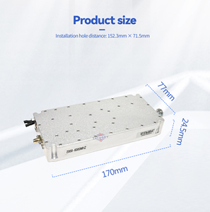 Ttsk 1500-6000Mhz 100W gan RF khuếch đại công suất | tần số băng rộng máy phát tín hiệu RF mô-đun Hợp kim nhôm 60kbps chống UAV - Product Image 5