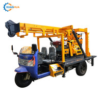 Machine de forage de puits d'eau rotative portable avec boîte de vitesses et pompe, alimentée au diesel, profondeur maximale 200 m, diamètre 325 mm