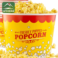 Seau en papier personnalisé pour poulet frit KFC à emporter, disponible en 64 oz, 85 oz, 130 oz, 150 oz, 170 oz