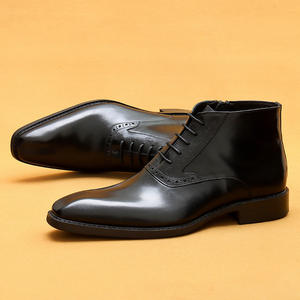 Nouvelles Bottes Cheville Homme 2025 en Cuir Véritable Original Lavables Faites à la Main Amekaki Style Workwear à Lacets Antidérapantes - Product Image 5