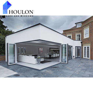 Puertas plegables de vidrio templado con aislamiento térmico de estilo nórdico, puertas plegables de acordeón para Patio para balcón - Product Image 3