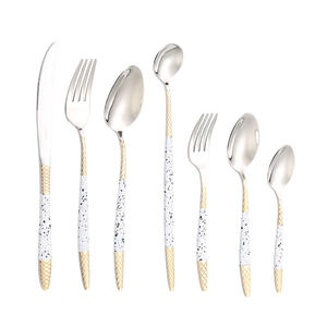 Myd הסיטונאי נירוסטה mit מזלג וכפית כסף סכינים סט שני סט ידית צבע סכו "ם - Product Image 5