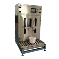 Machine de capsulage remplissante de pâte épaisse de seau de chaîne de tambour semi-automatique de mayonnaise 5kg 5L