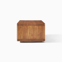Table basse en bois de table centrale rectangulaire antique de style du milieu du siècle pour des meubles de maison de salon