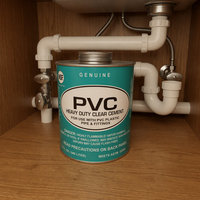 Colle transparente à séchage rapide pour tuyaux d'eau en PVC