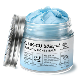 GHK-Cu Медицинский бальзам с пептидами меди и говяжьим жиром, крем для лица и тела с говяжьим жиром травяного откорма и медом, антивозрастной увлажняющий крем для лица, OEM - Product Image 6