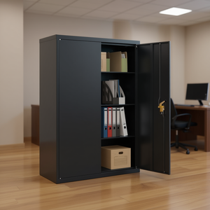 Anthracite Steel Filing Cabinet 35.4x15.7x55.1 Inches Lockable Office Storage Cabinet <b>Model</b> D0100H78N2T - Product Image 2