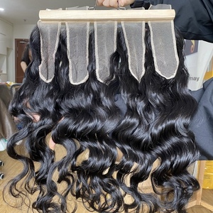 ผู้จำหน่ายผมแท้แบบดิบ ผมแท้เวียดนามแบบเป็นมัด 2x6 5x5 hd Lace Closure สีธรรมชาติ สำหรับทั้งศีรษะ ราคาขายส่ง - Product Image 1