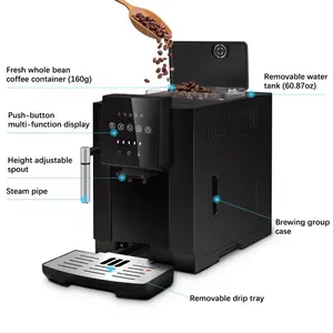 Cafetera programable profesional de una sola taza de grano comercial Barista con máquina molinillo