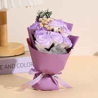 Buket Bunga Rajutan Wol Genggam dengan Aroma Harum, Pengiriman Cepat untuk Hari Jadi dan Hari Ibu