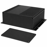 Boîtier de jonction en alliage d'aluminium 176*44mm, indice de protection IP54, durable, pour câblage de bornes, en alliage 6063 sablé, à montage sur bride, noir
