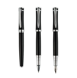Rouleau à Logo personnalisé NMFT-013 en noir et SS, stylo à roulettes de luxe en métal pour la Promotion - Product Image 4