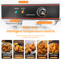 Friteuse électrique commerciale Wafflemei avec logo personnalisé, 8 L, équipement de restauration, friteuse à pommes de terre frites, friteuse à poulet
