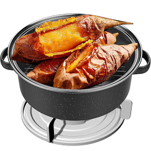 Sartén grande <span class=keywords><strong>para</strong></span> asar antiadherente <span class=keywords><strong>para</strong></span> el hogar con tapa <span class=keywords><strong>para</strong></span> asar castañas/batatas - Product Image 2