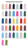 Nueva Botella Termo de Acero Inoxidable de Doble Pared para Exteriores, 650ml, Aislada, para el Regreso a Clases