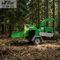 Broyeur à bois diesel 30 cm pour le traitement commercial des branches et des bûches