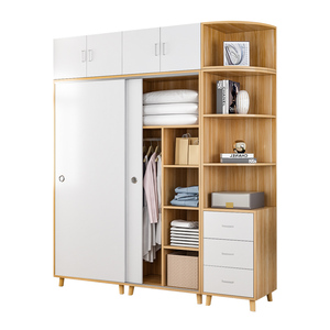 Hot <strong>Sale</strong> Modern <strong>Cheapest</strong> <strong>Wardrobe</strong> Width 1.4m Simple Wooden 3 Doors 4 Doors Clothes <strong>Wardrobe</strong> - Product Image 4