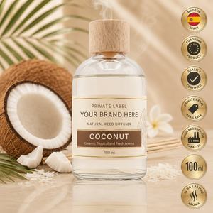 Difusor de Aroma de Coco de Marca Privada 100ml OEM |   Ambientador Mikado para el Hogar |   España UE - Product Image 2