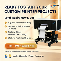 Impresora UV DTF de rollo a rollo Suntec, impresora digital inteligente de directo a película, curado UV ecológico para superficies de cerámica, metal y acrílico